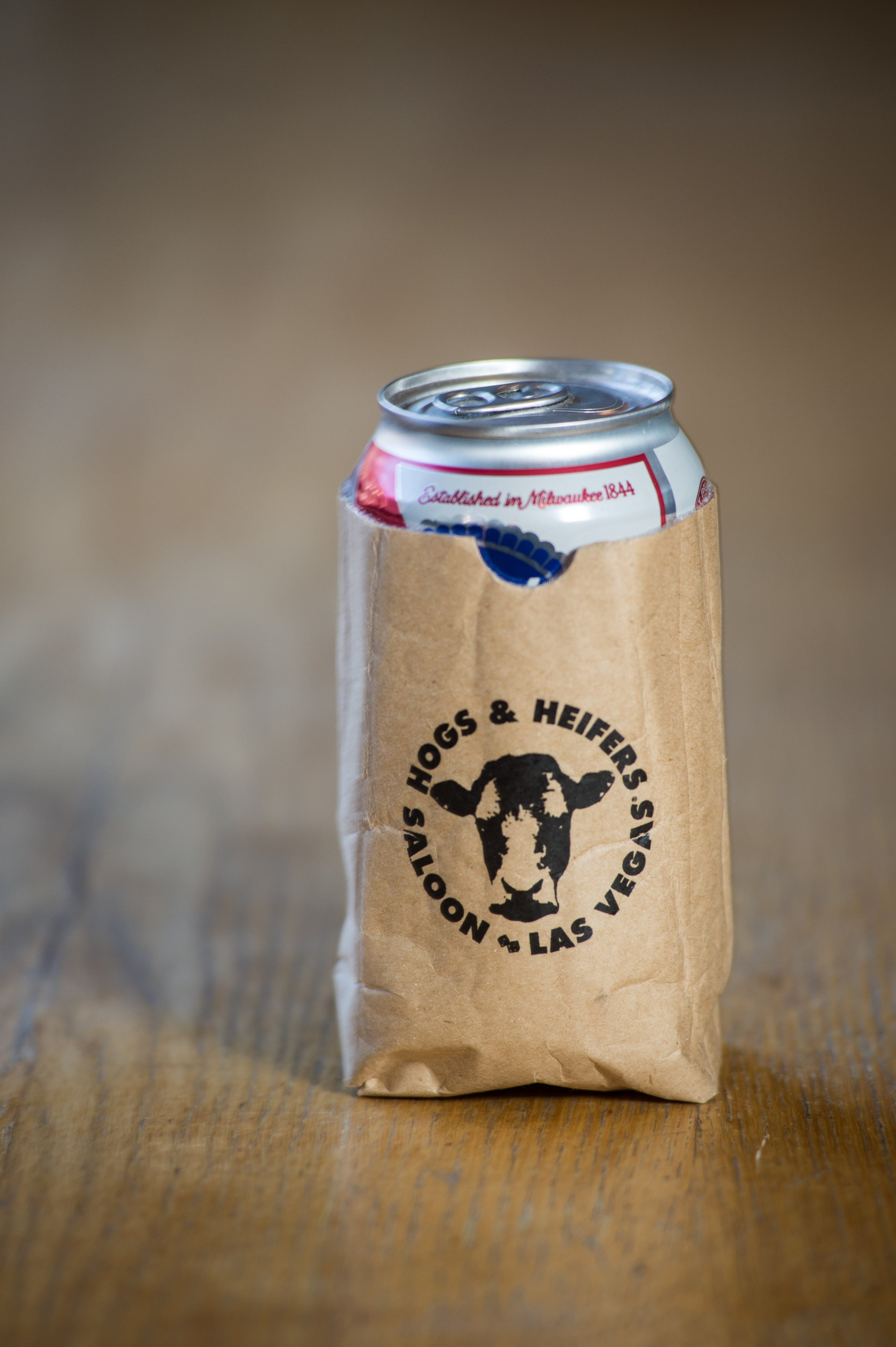 Paper top bag koozie